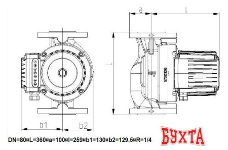 Циркуляционный насос IMP Pumps GHNbasic II 80-190F PN6