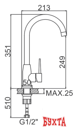 Смеситель Ledeme L4998-2