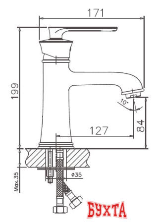 Смеситель Haiba HB10181-5 (золотой)