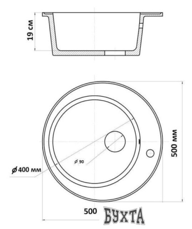 Кухонная мойка Wisent WR510-25 (оникс)