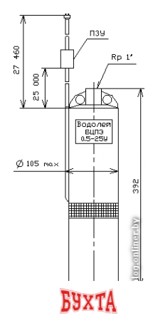 Скважинный насос Водолей БЦПЭ 0,5-25 У