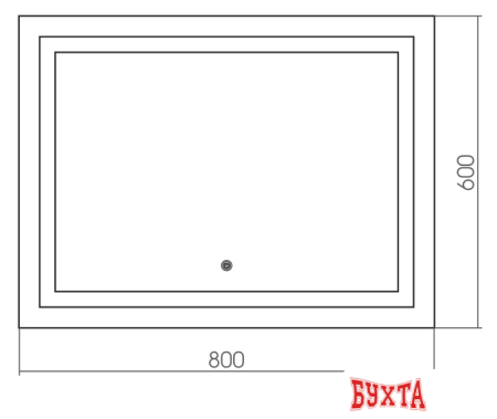 Мебель для ванных комнат Grossman Зеркало Pragma LED 80x60 480600