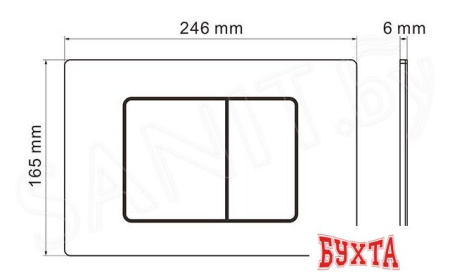 Унитаз подвесной Roxen Egg в комплекте с инсталляцией StounFix Slim 6 в 1 964215 (кнопка: оружейная сталь)