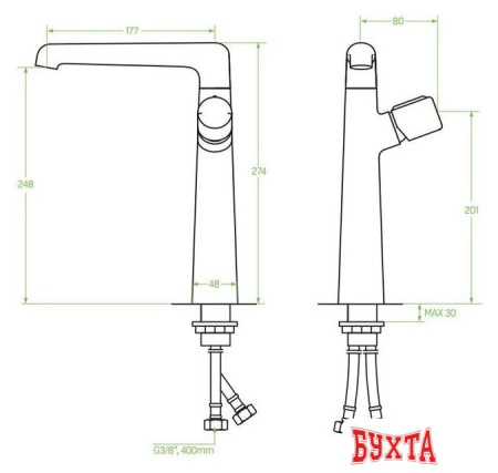 Смеситель Laveo Pretto BAO 025D