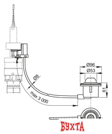 Кнопка смыва Alcaplast MPO12