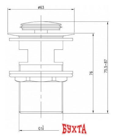 Донный клапан IDDIS SLIB000i88