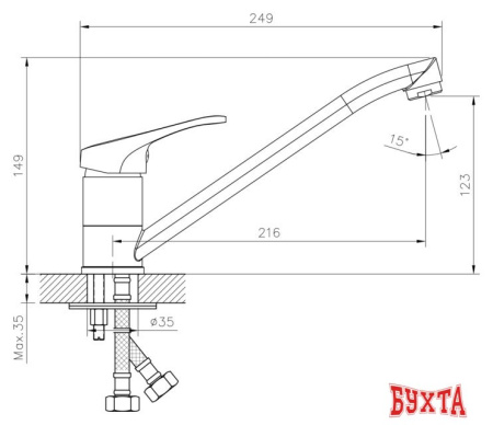 Смеситель Decoroom DR21018