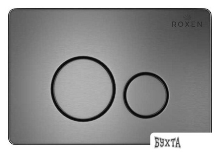 Унитаз подвесной Roxen Simple Compact в комплекте с инсталляцией StounFix Slim 6 в 1 963592 (кнопка: оружейная сталь)