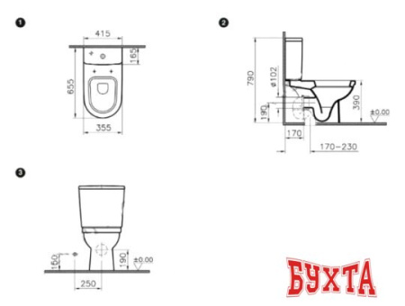 Бачок для унитаза Vitra Form 300 5227B003-0107