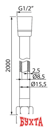 Душевой шланг IDDIS A50611 1.5