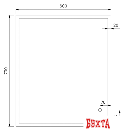 Мебель для ванных комнат IDDIS Зеркало Brick BRI6000i98