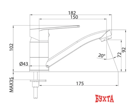 Смеситель Milardo Helic HELSBR0M01