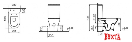 Унитаз Vitra Zentrum 9824b003-7207