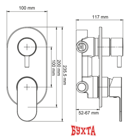 Смеситель Wasserkraft Dinkel 5871