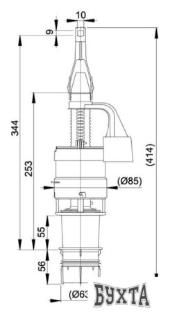 Спускной клапан Alcaplast A06E