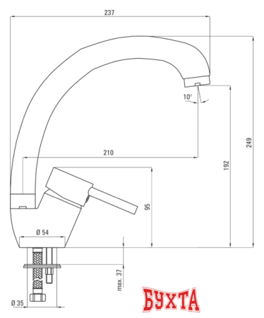 Смеситель Deante Aster BCA 066M