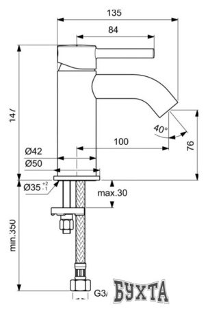 Смеситель Ideal Standard Ceraline BC268AA