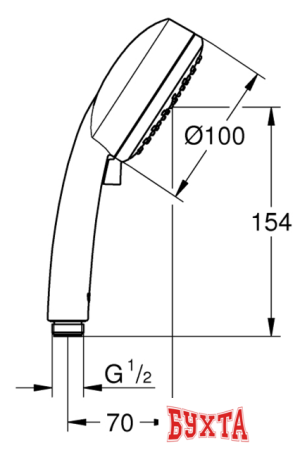 Душевая лейка Grohe New Tempesta Cosmopolitan 100 27571002