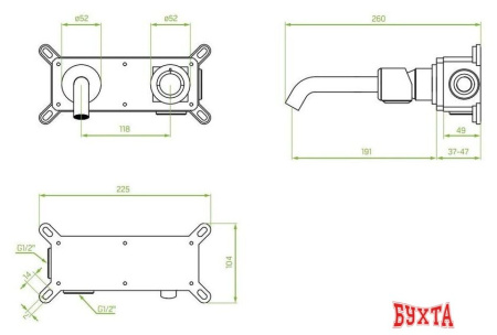 Смеситель Laveo Pretto BAO 722P