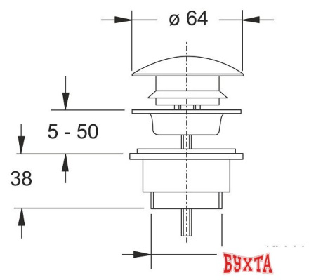 Донный клапан Bonomini 0961ОТ54S7