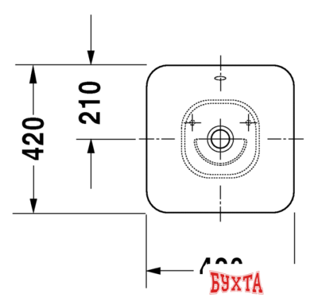Умывальник Duravit Bacino 42x42 [0333420000]