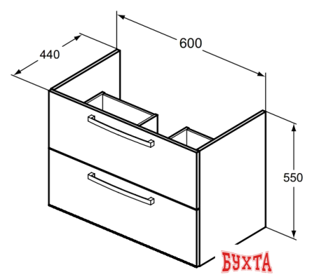 Мебель для ванных комнат Ideal Standard Тумба под умывальник Tempo [E3240WG]