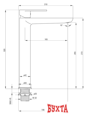 Смеситель Deante Alpinia BGA 021K