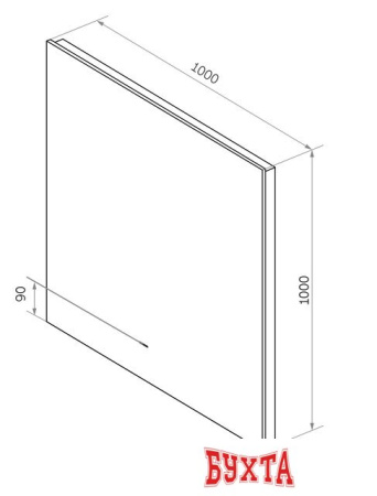 Мебель для ванных комнат Континент Trezhe Led 100x100