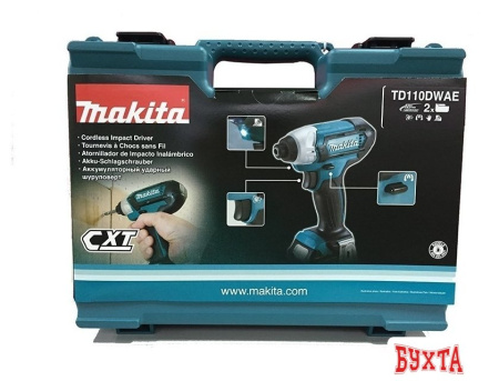 Винтоверт Makita TD110DWAE (с 2-мя АКБ, кейс)