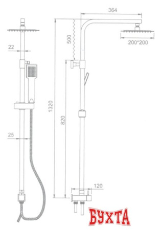 Душевая система  Ledeme L2416