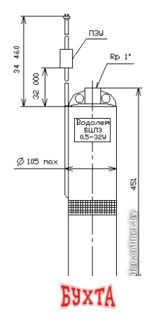 Скважинный насос Водолей БЦПЭ 0,5-32 У