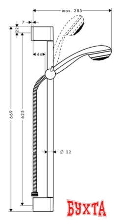 Душевой гарнитур  Hansgrohe Crometta 85 1jet [27728000]