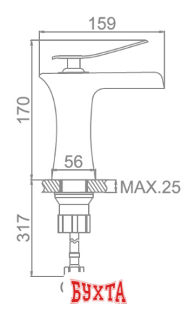 Смеситель Ledeme L1055-23