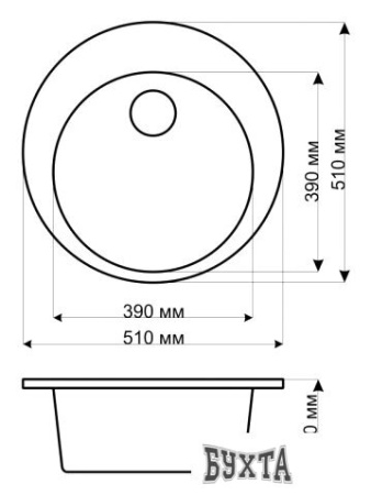 Кухонная мойка Gerhans A04 (оникс)