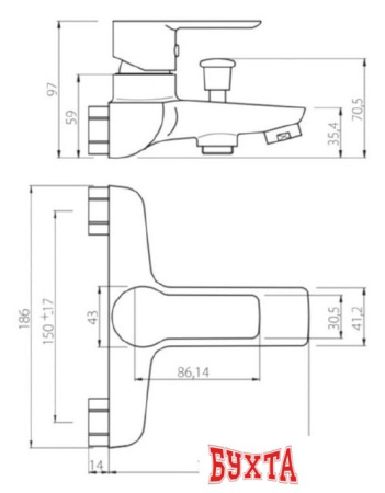 Смеситель RedBlu Origin Elegance 841000000