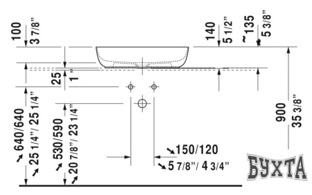 Умывальник Duravit Luv 60x40 037960