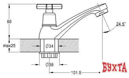 Кран Solone JIK15-A102-A