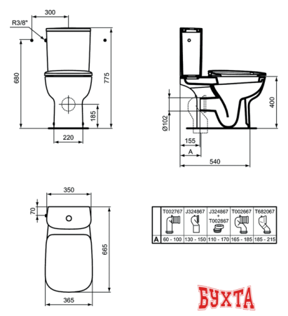 Унитаз Ideal Standard Esedra T283401