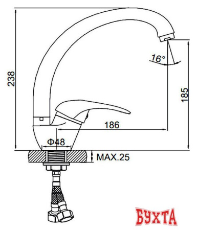 Смеситель Ledeme L5902M