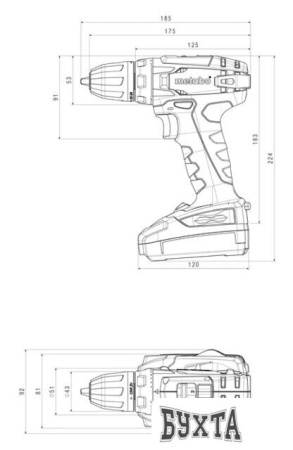 Дрель-шуруповерт Metabo BS 14.4 602206550 (с 2-мя АКБ, кейс)