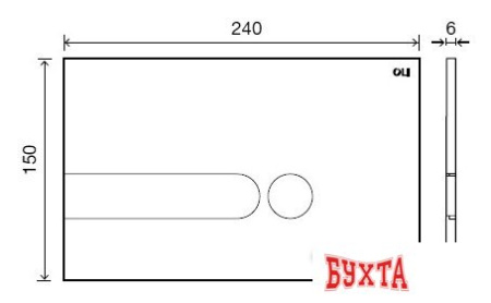 Панель смыва OLI Iplate 670001 (белый)