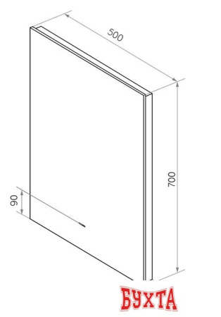 Мебель для ванных комнат Континент Trezhe Led 50x70