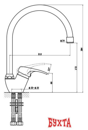 Смеситель Gross Aqua Base 3205258С- В01