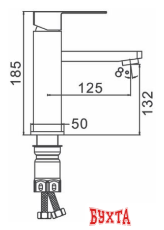 Смеситель Ekko E1082-22 (серый)