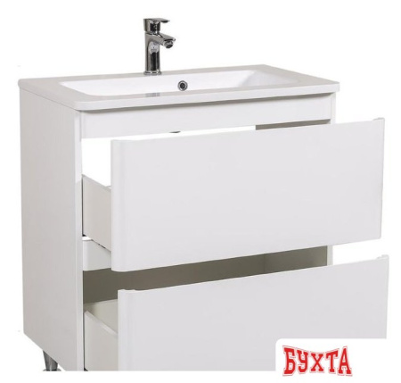 Мебель для ванных комнат Аква Родос Тумба Акцент 60 ОР0002633 с умывальником Альфа 60 (белый)