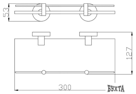 Мебель для ванных комнат Slezak RAV Полка Colorado COA0900-30Z