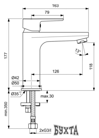 Смеситель Ideal Standard Cerafine O BC554AA