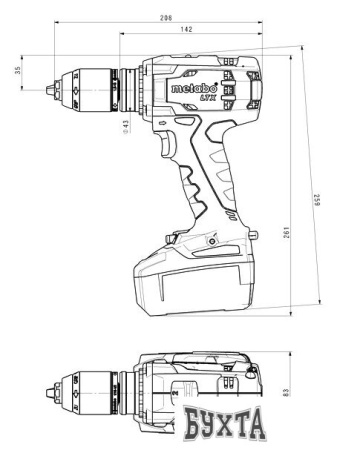 Дрель-шуруповерт Metabo BS 18 LTX Impuls Set 602191960 (с 3-мя АКБ, кейс)