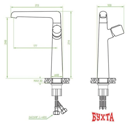 Смеситель Laveo Pretto BAO 065D