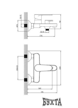 Смеситель Diadonna D86-330117BL